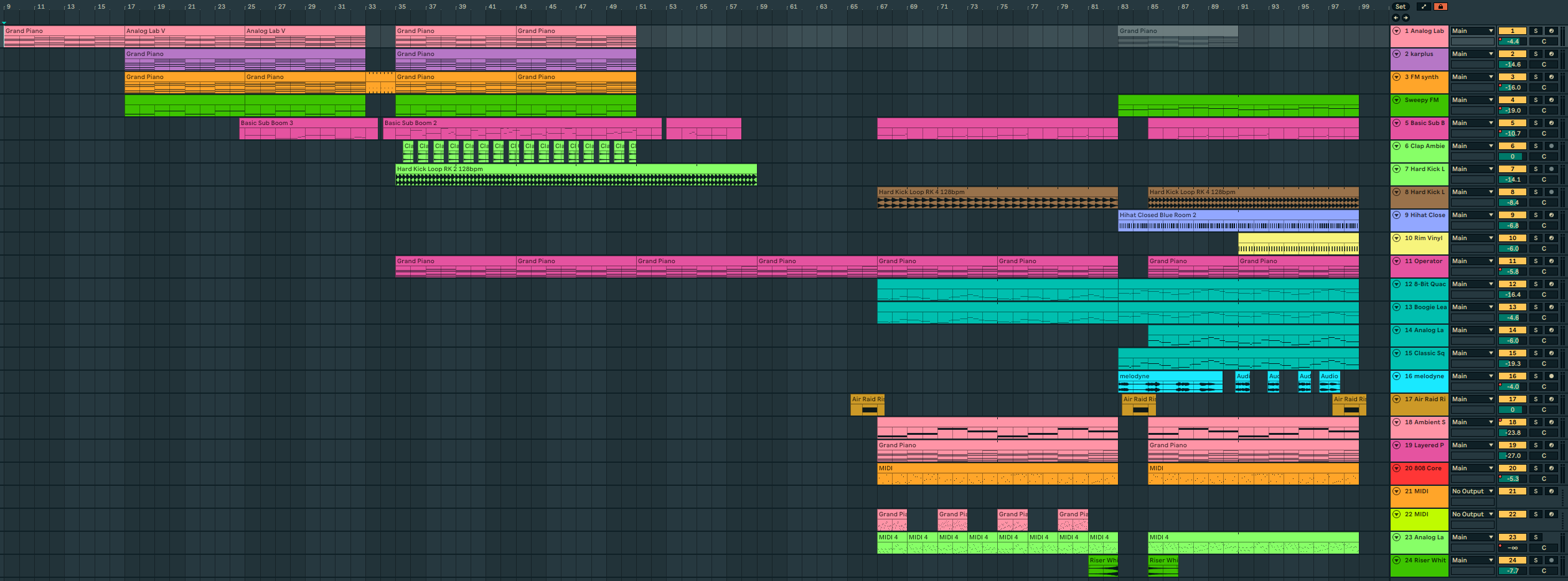 Ableton Live project view